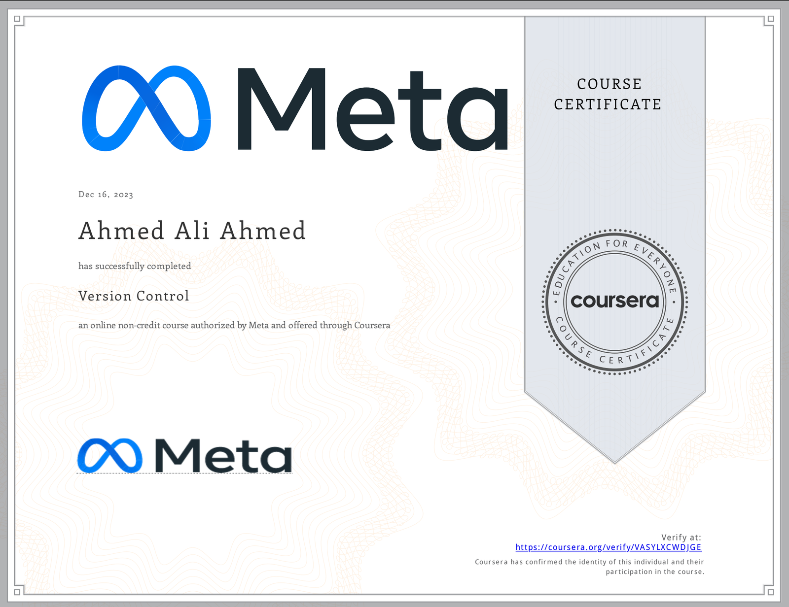 Meta Version Control